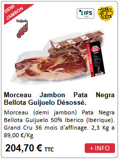 Demi Jambon Ibérique Pata Negra Désossé