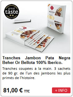 Tranches Jambon Ibérique Pata Negra Beher