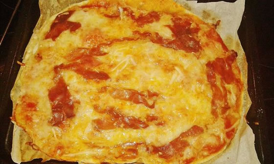 Vista 2 Assiette Pizza Jambon Ib&eacute;rique Pata Negra