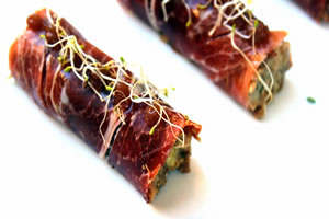 Rouleau de jambon ib&eacute;rique